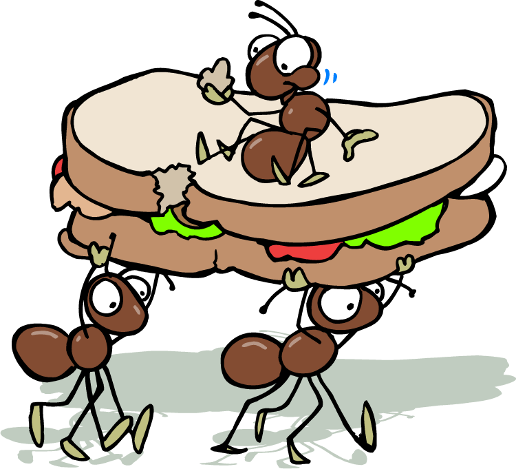 Ants Clipart Transparent Background - Picnic Ants (750x681), Png Download