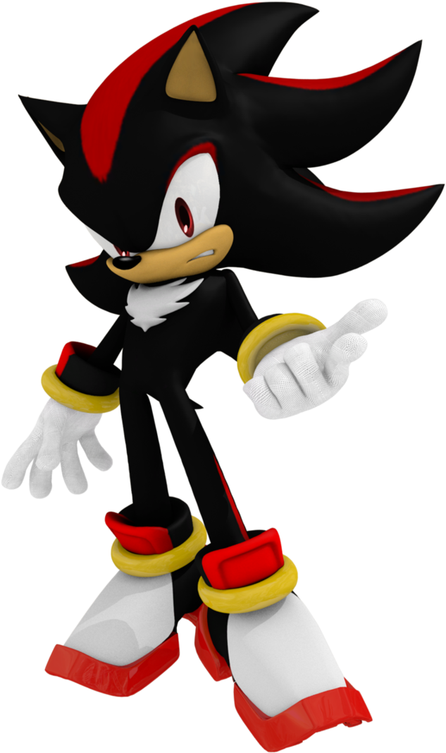 608483 Sonic X 02 00 Shadow The Hedgehog 3d By Fentonxd - Sonic Generations Shadow Statue (719x1112), Png Download