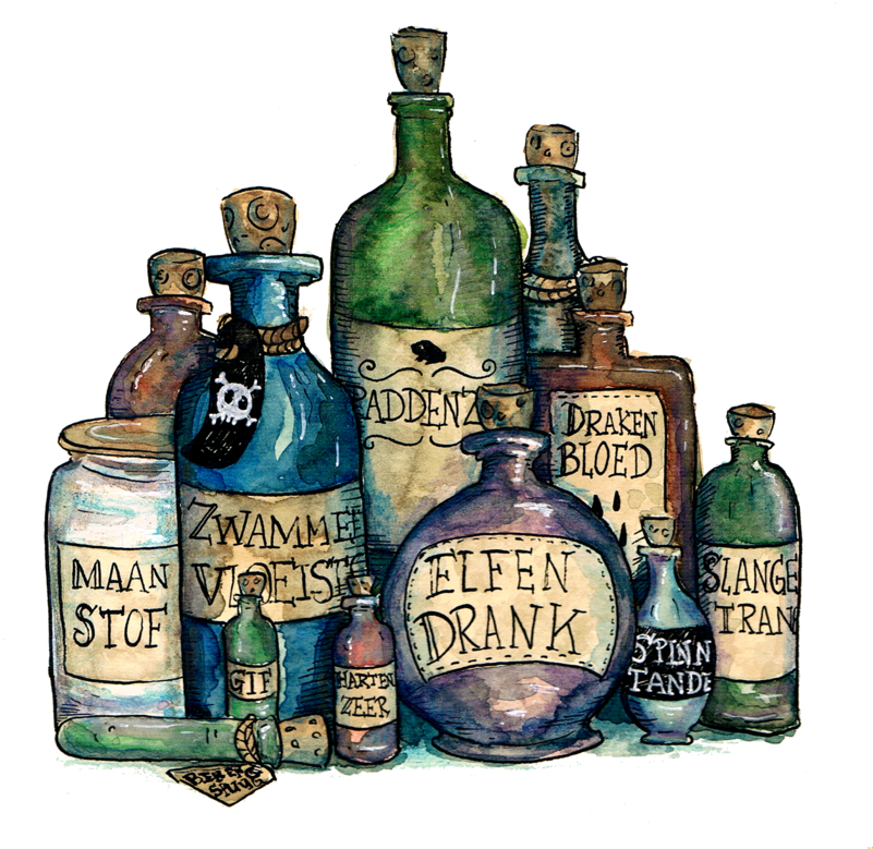 Well, A Sort Of Steampunk City - Bottle (800x812), Png Download