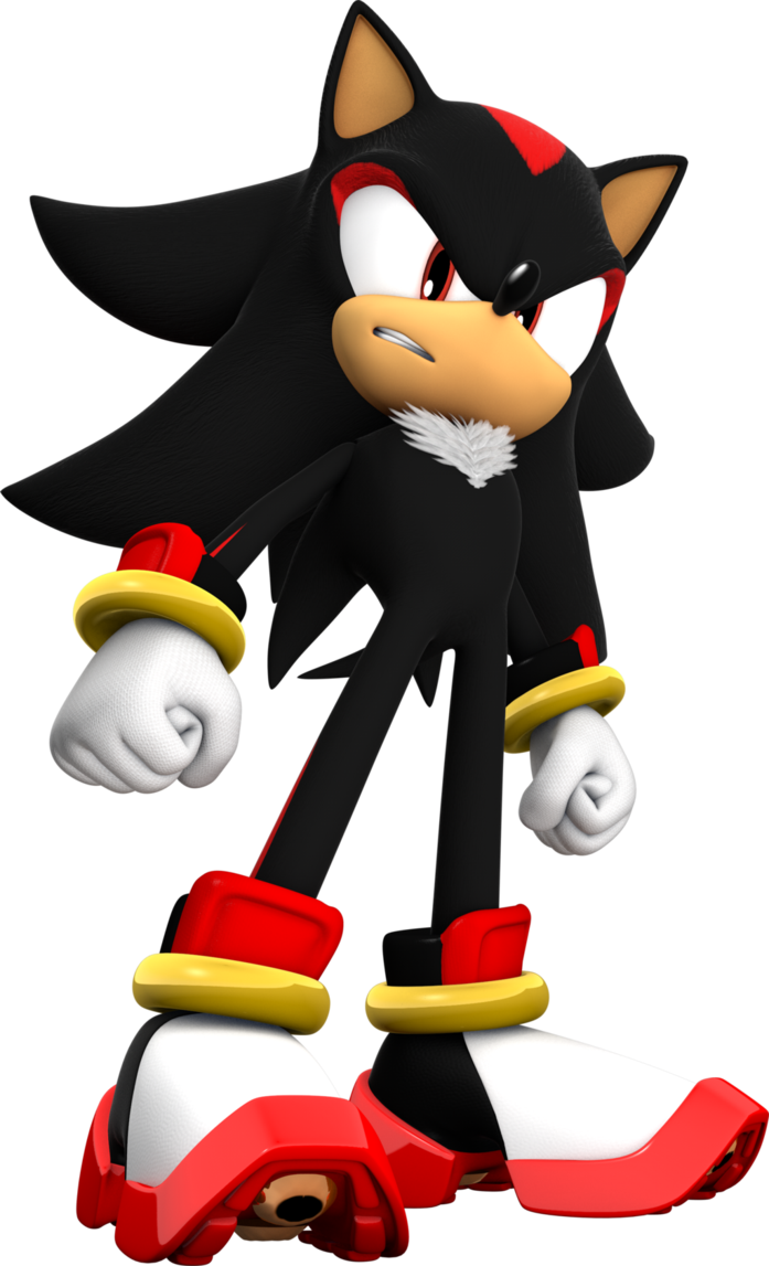 Shadow Model V - Sonic Forces Shadow Render (697x1147), Png Download