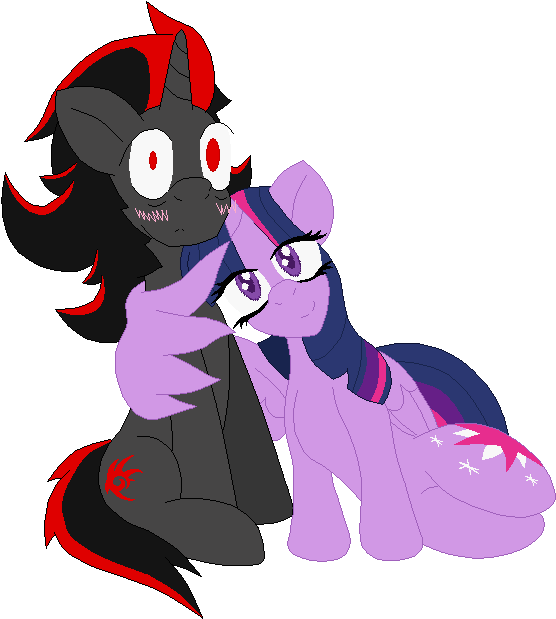 Thelunarmage, Blushing, Female, Hug, Mare, Ponified, - Shadow The Hedgehog (582x685), Png Download