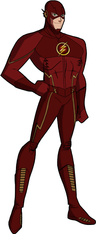 Jl The Flash By Alexbadass - Flash Dcau Deviantart Png (400x800), Png Download