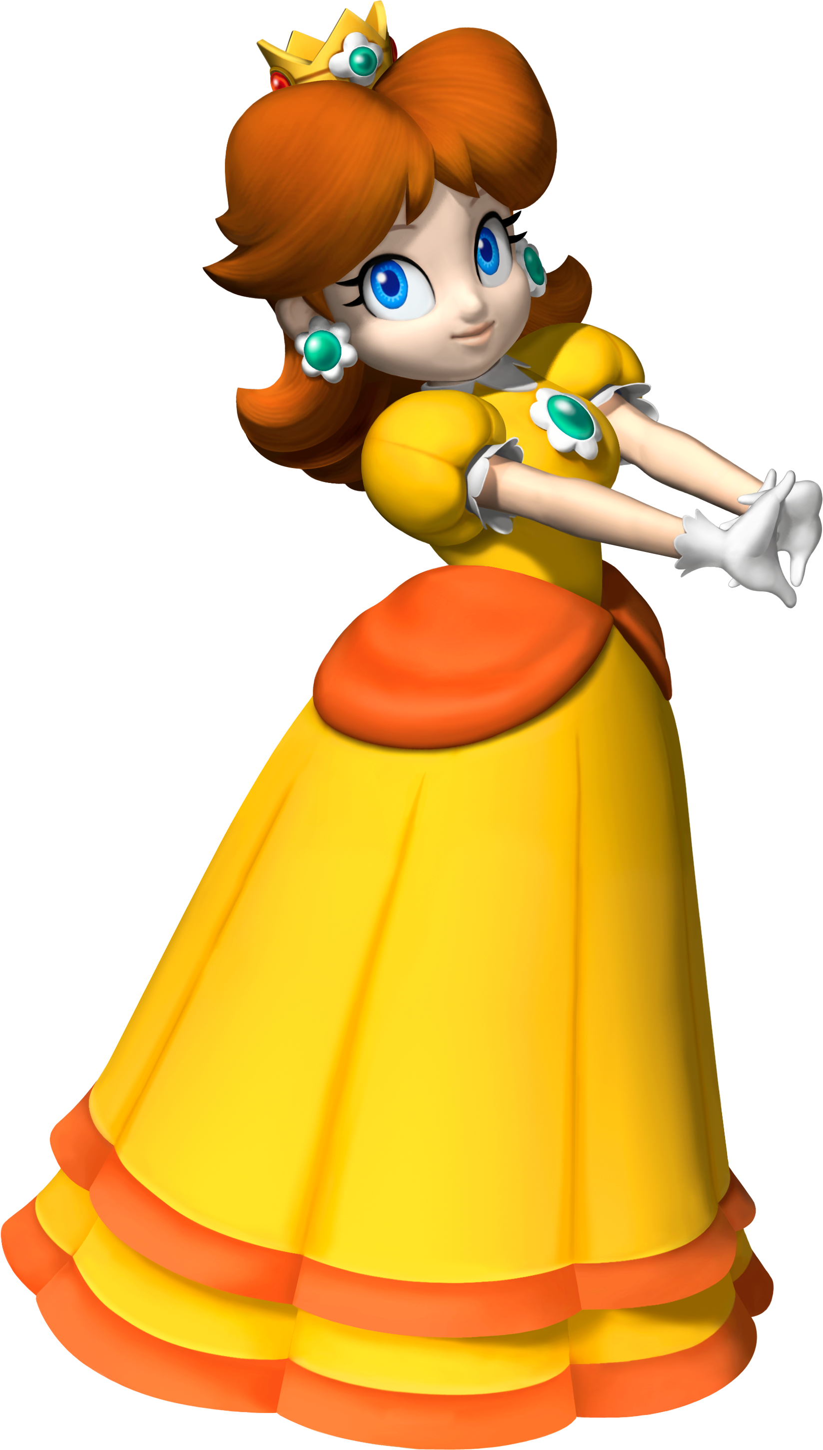 Princess Daisy - Princess Daisy Mario (1647x2903), Png Download