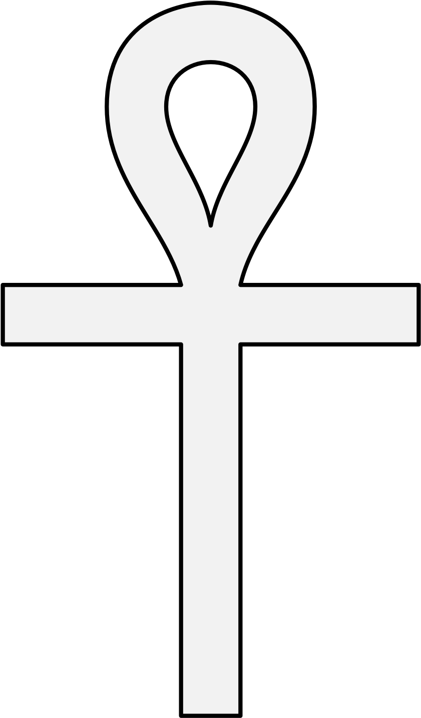 Ankh - Cross (862x1443), Png Download