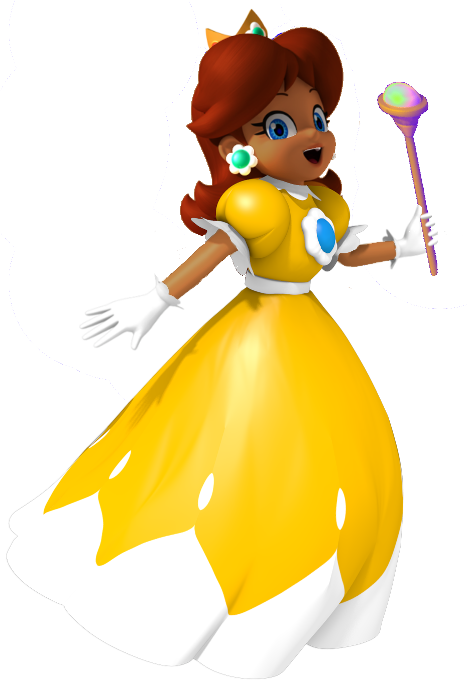 Princess Daisy And Theprincess Daisy Mario Party - Super Mario Rosalina Daisy (929x1374), Png Download
