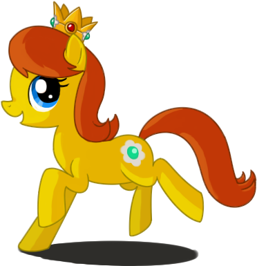 Sklavenbrause, Crossover, Earth Pony, Nintendo, Ponified, - My Little Pony Princess Daisy (500x470), Png Download