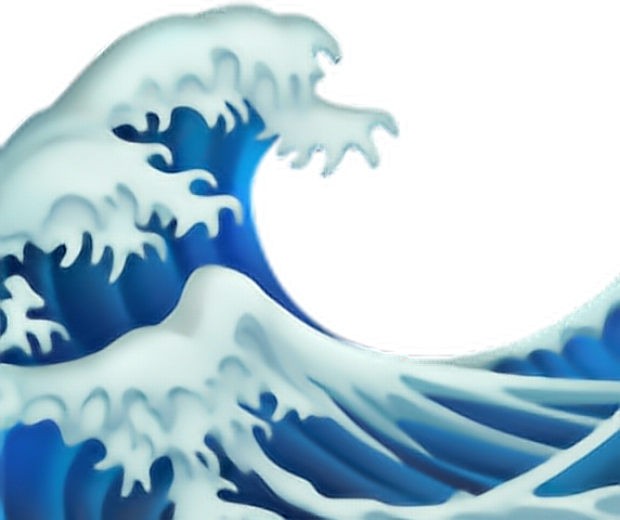 Emoji Emojis Emojiiphone Iphoneemoji Iphone Емодзи - Wave Emoji (572x480), Png Download