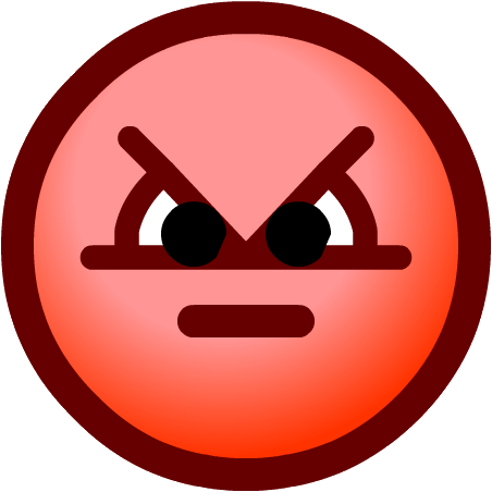 Mad Face - Club Penguin Emoticons (452x452), Png Download