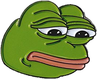 Sad Pepe The Frog Pin - Sad Pepe The The Frog Lapel Pin (556x438), Png Download
