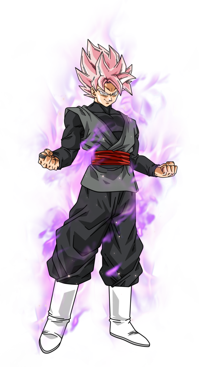 Black Goku Super Saiyan Rose By Bardocksonic-daezl5j - Goku Black Super Saiyan Rose (658x1214), Png Download
