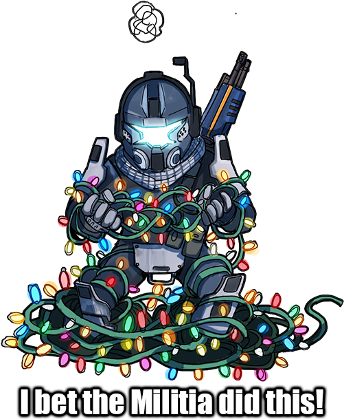 343 Kb Png - Titanfall 2 Merry Christmas (500x618), Png Download
