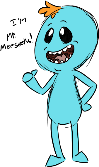 Hi Im Mr Meeseeks - Mr Meeseeks Gif Png (395x621), Png Download