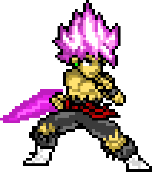 Goku Black Rose - Goku Ssj Pixel Art (760x700), Png Download