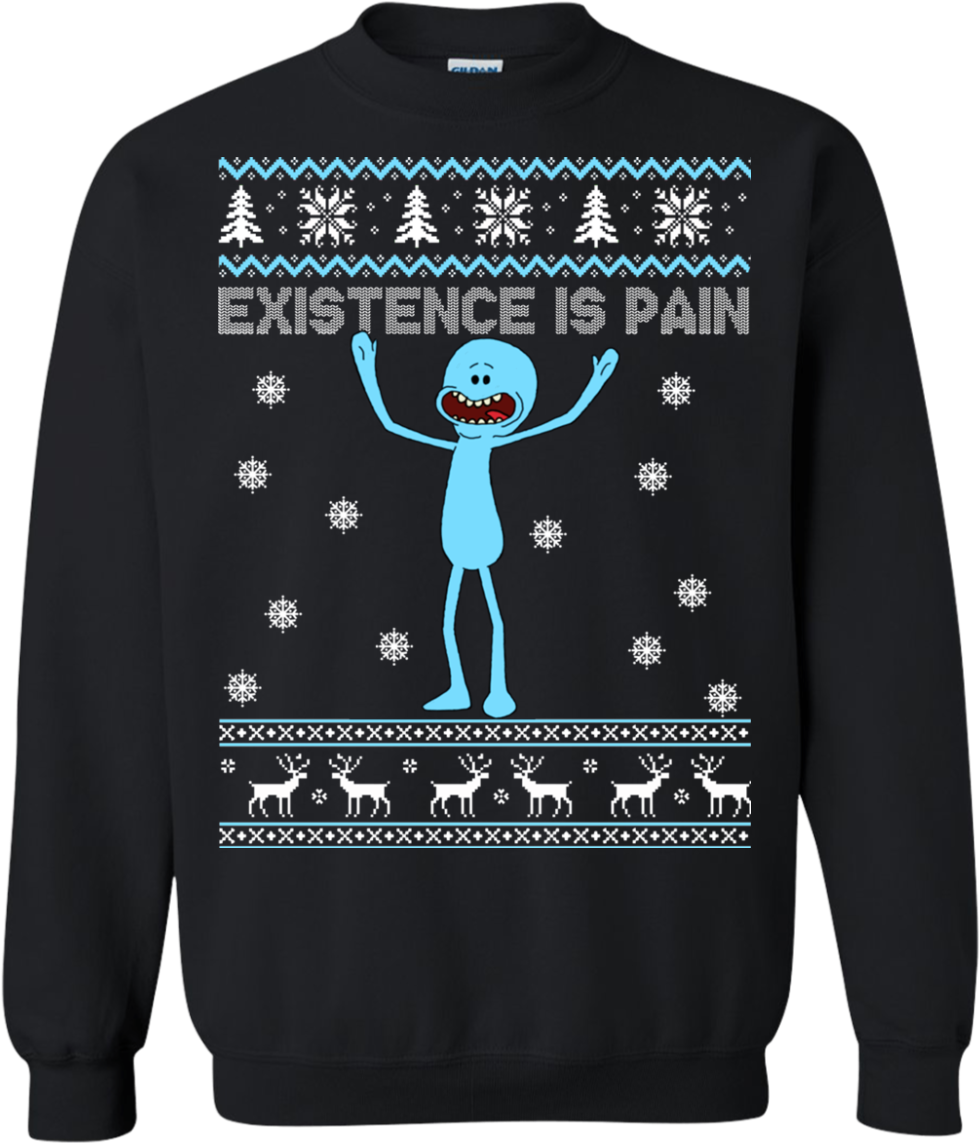 Rick And Morty - Star Trek Make It Snow Sweater (1155x1155), Png Download