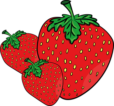 Strawberry, Holidays, Fragaria Vesca - Mansikka Clipart (364x340), Png Download