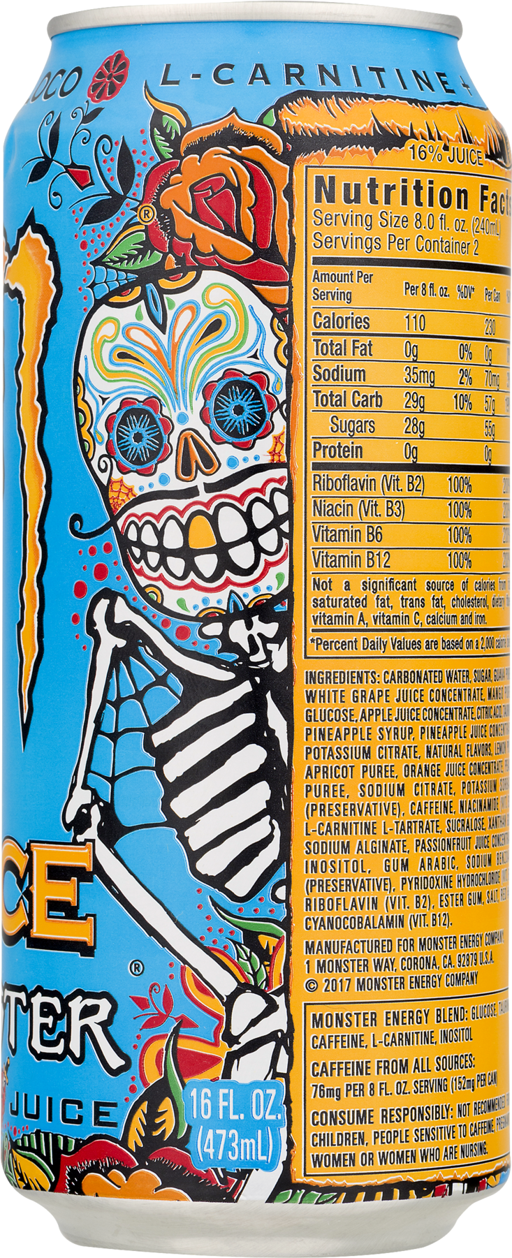 Monster Mango Nutrition Facts (1800x1800), Png Download