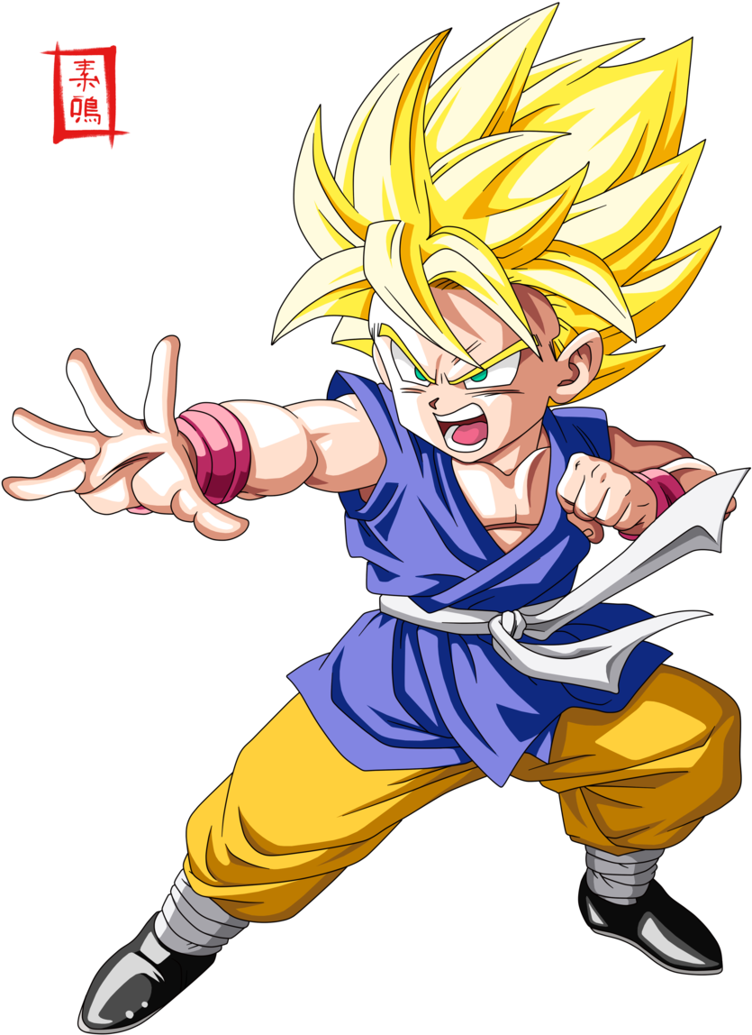 Desenhos, Curtidas, Moldura, Goku Criança, Dragon Ball - Gt Son Goku Ssj (900x1178), Png Download