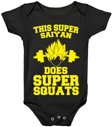 This Super Saiyan Does Super Squats Baby Onesy - My Hero Academia Baby Outfit (484x484), Png Download