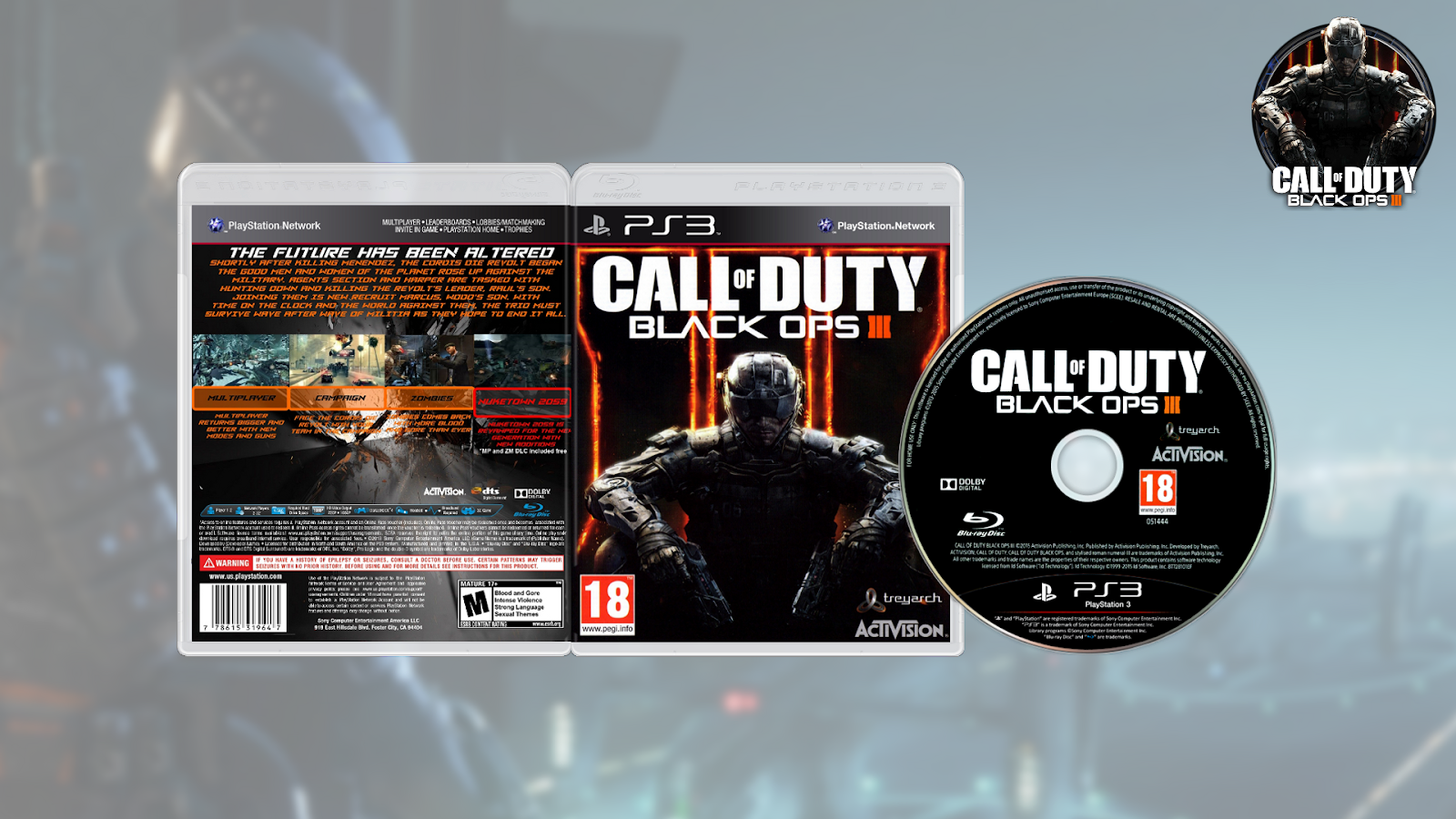 Call Of Duty Black Ops Iii Ps3 Download - Call Of Duty Black Ops 3 Ps3 - English (1600x900), Png Download