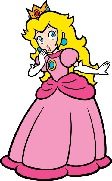 File - Artwork - Peach - Svg Super Mario Peach, Super - Princess Peach Artwork (372x599), Png Download