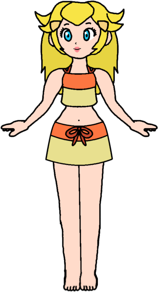 Dawn By Katlime Yellow Bikini, Princess Peach - Princess Peach Katlime (720x1109), Png Download