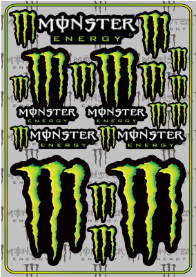 Monster Energy Decals Large Pack - One Industries Monster Energy Claw Large Sticker Set (400x400), Png Download