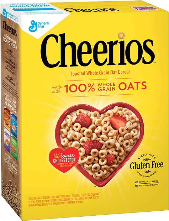 Download Cereal Box Transparent Png Nutrition Cheerios Cereal