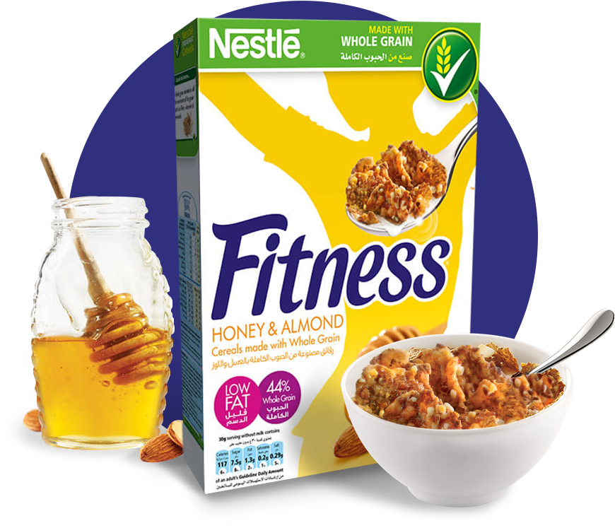 Nestlé® Fitness® Honey & Almond Breakfast Cereal - Nestle Fitness (900x900), Png Download