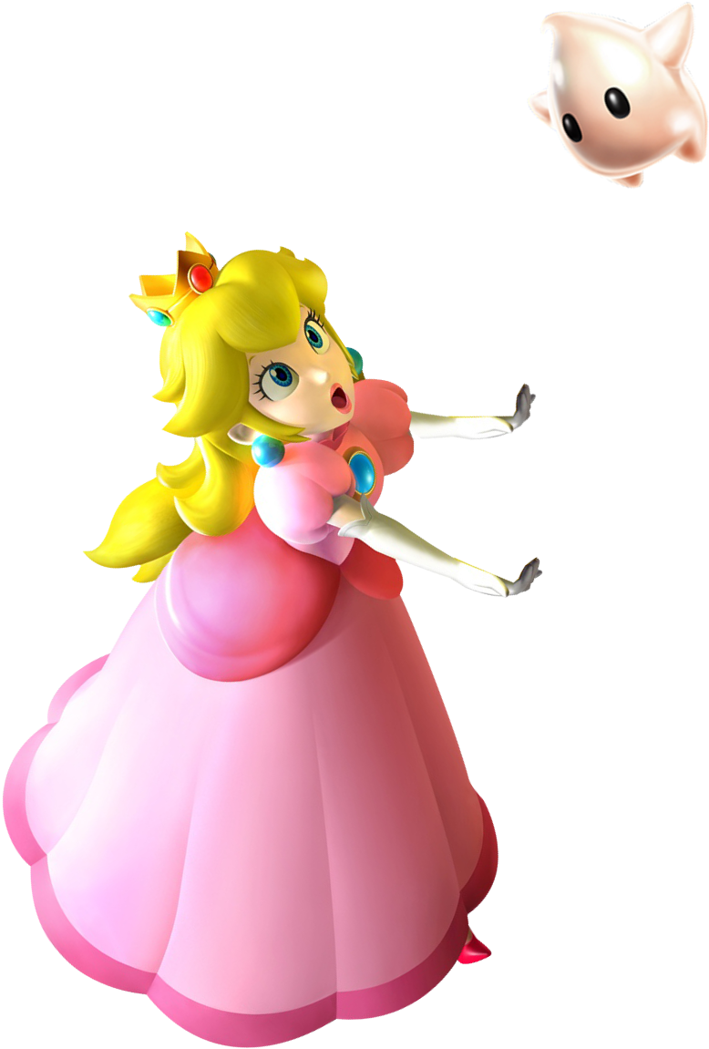 Princess Peach Clipart Super Mario Galaxy 2 - Super Mario Galaxy 2 Mario Y Peach (992x1400), Png Download