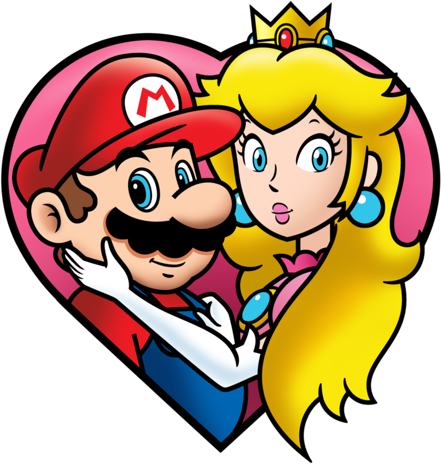 Mario And Princess Peach My Sweet Little Baby Princess - Super Mario And Peach (875x913), Png Download