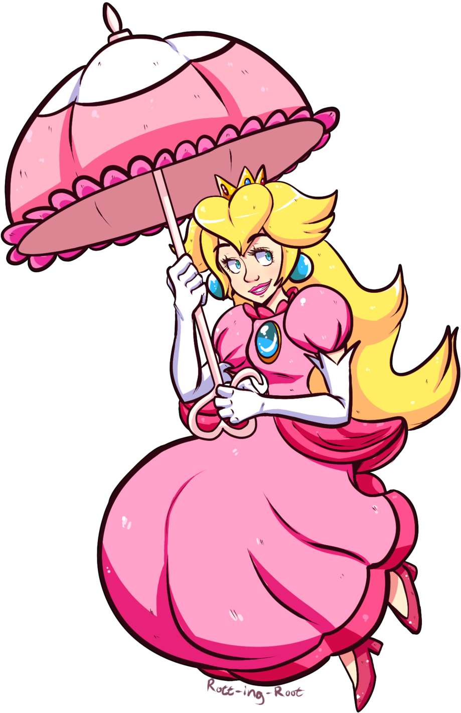 Pin By Anthony On Hooked On The Brothers - Peach Parasol Super Smash Bros (1280x1612), Png Download