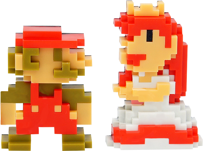 Super - 8 Bit Mario Figures (800x600), Png Download