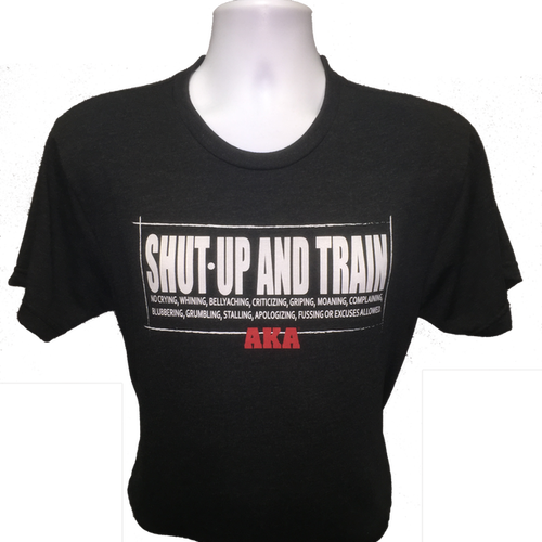 Men's "shut Up And Train" Black T-shirt - Active Shirt (500x500), Png Download