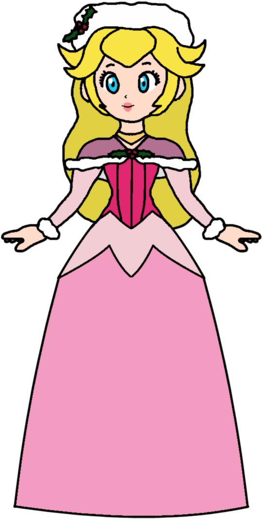 Peach Xmas By Katlime Peque As Princesas - Princess Peach Katlime (720x1109), Png Download