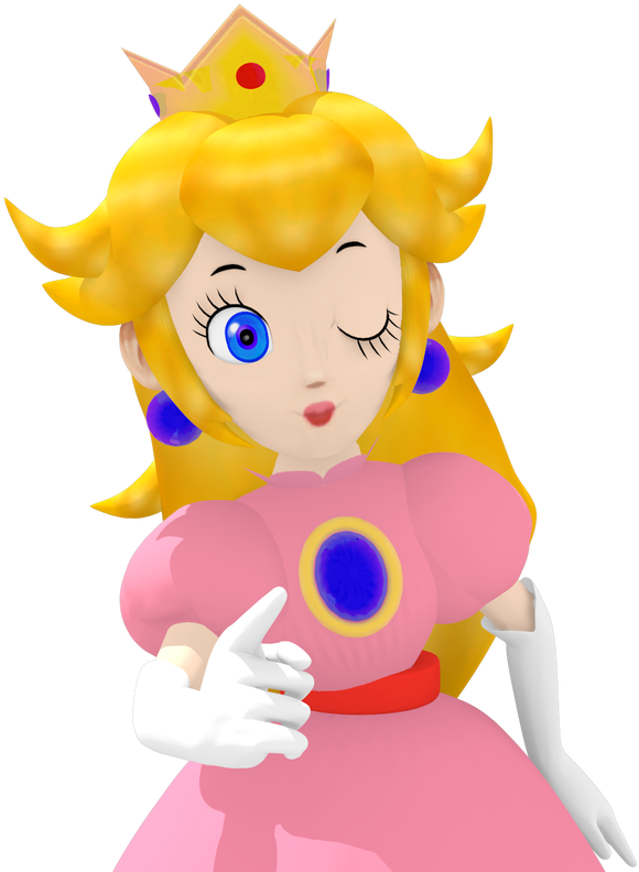 Picture - Princess Peach In Super Mario 64 (800x800), Png Download
