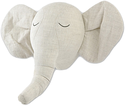 Just Born Keepsake Collection Wall Decor Plush Heads (421x357), Png Download