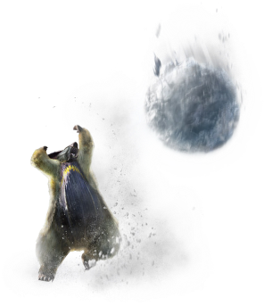 White Rabbit Beast - Mh4u Lagombi (350x354), Png Download