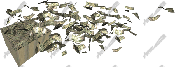 Money Stack - Money (600x230), Png Download