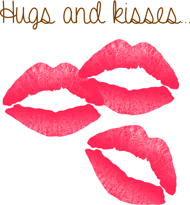 Kiss, Mouth, Lips, Text, Hugs, Kisses, Sexy, Lipstick - Transparent Kisses (665x720), Png Download