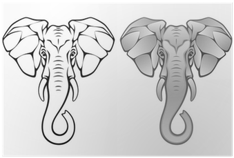 Elephant Head Outline (400x400), Png Download