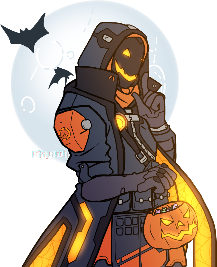 Ghoul Ana By Desertdraggon - Overwatch Ana Ghoul Fanart (774x943), Png Download