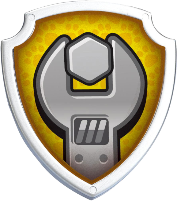 Patrulha Canina Rubble 6 Png - Nickelodeon - Paw Patrol - Action Pack Pup And Badge (667x667), Png Download