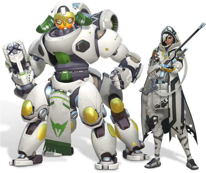 Orisa And Ana - Ow All Access Pass Skins (659x720), Png Download