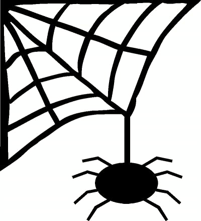 Halloween Spider Web Png Pic - Spider Web To Color (400x439), Png Download
