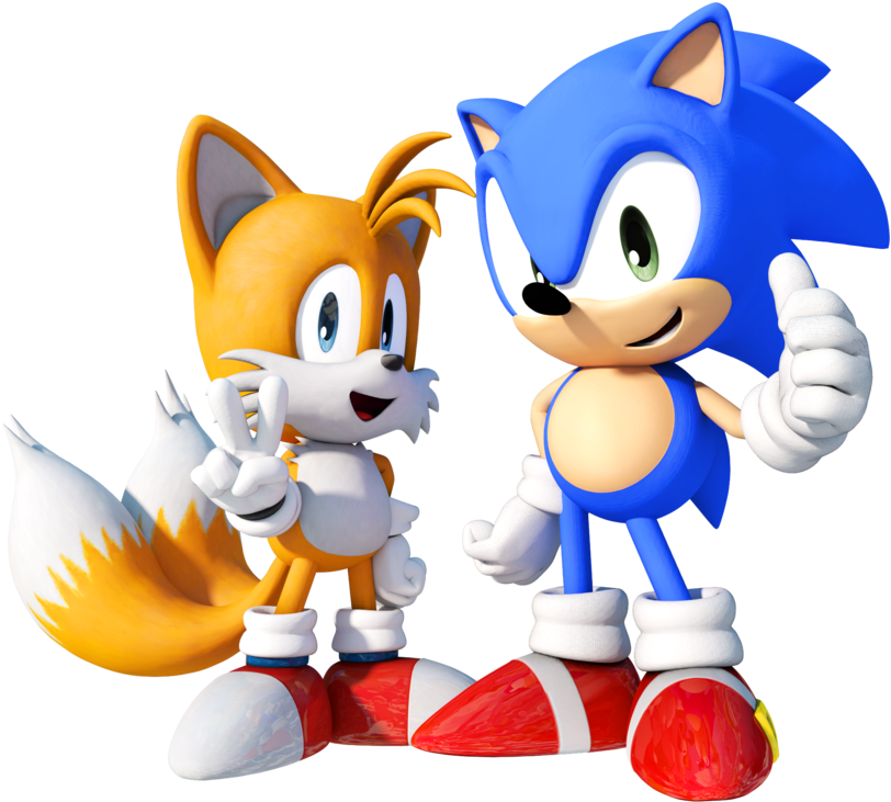 Png Black And White Download And By Finnakira On Deviantart - Classic Sonic And Classic Tails (968x826), Png Download