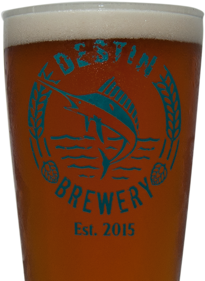 Destin Brewery Bridge Rubble Double Ipa - Pint Glass (898x985), Png Download