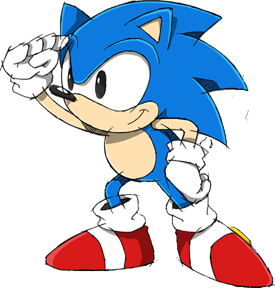 Classic Sonic Channel - Sonic The Hedgehog Classic Sonic (550x576), Png Download