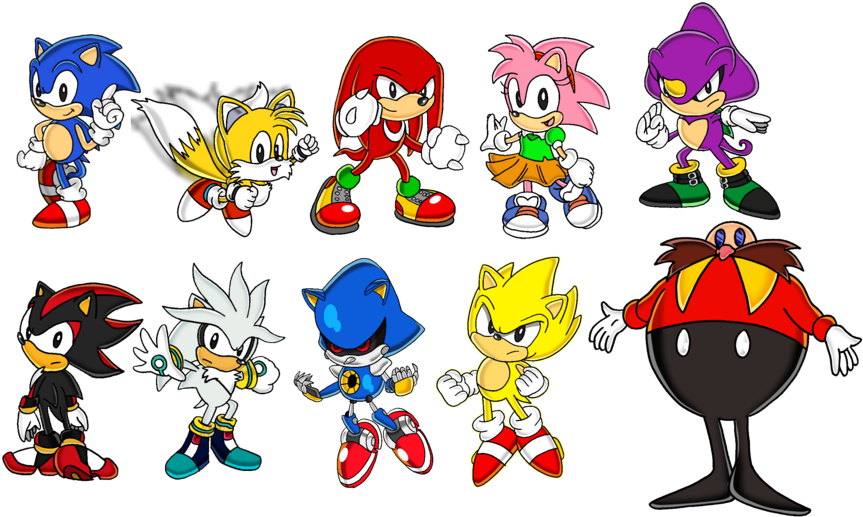 Clip Transparent Characters By Tails On Deviantart - Sonic The Hedgehog Classic Characters (900x545), Png Download