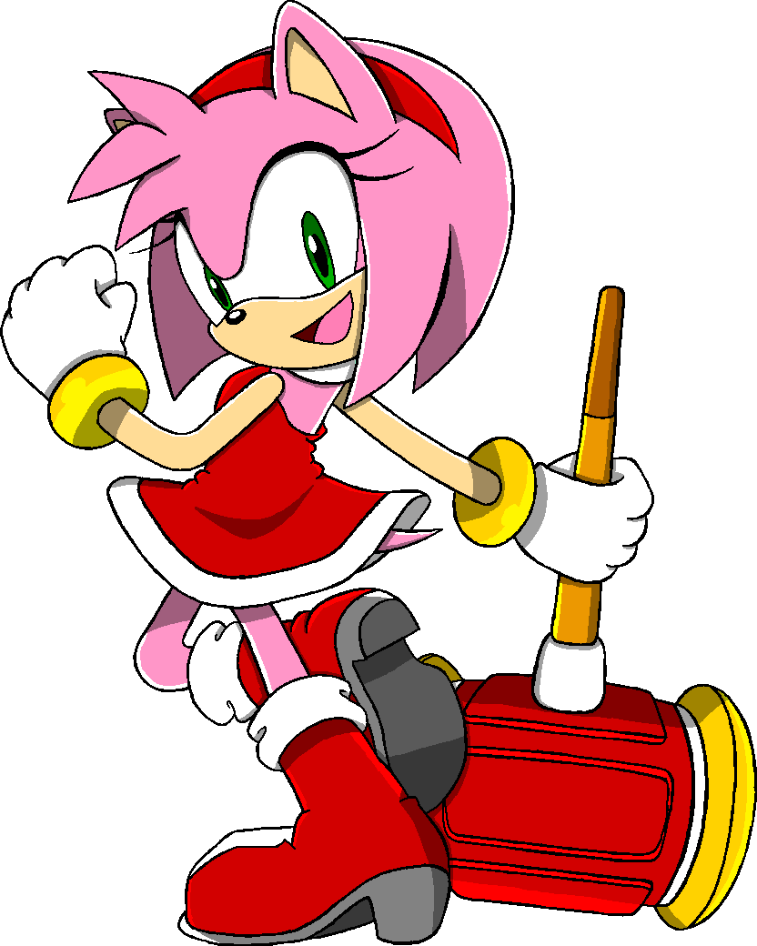 Amy Rose Sonic And Amy, Amy Rose, Sonic Art, Sonic - Amy Rose Sonic Channel (832x1040), Png Download