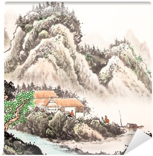 Chinese Landscape Watercolor Painting Wall Mural • - 華人社會與文化:禮樂文化十二講 (400x400), Png Download